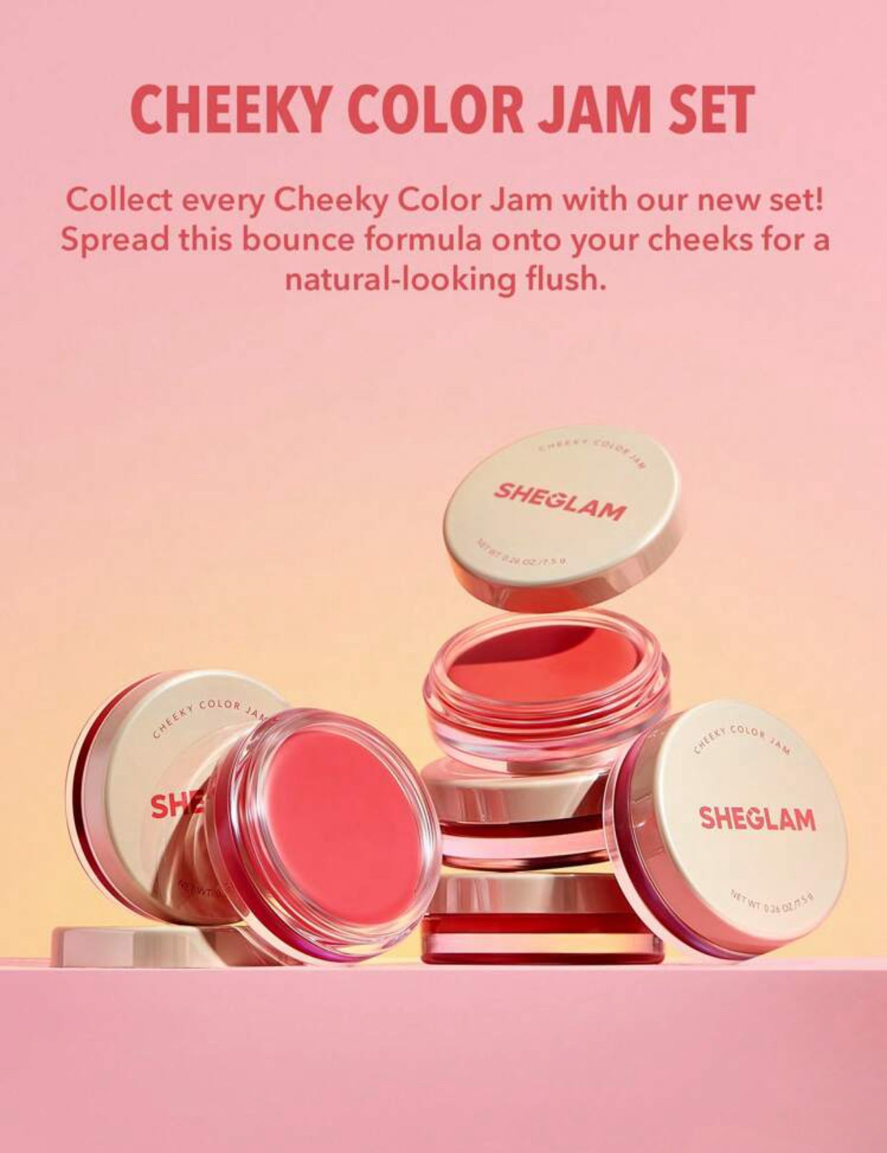 SHEGLAM Cheeky Color Jam Set 6 In 1 Multi-Use Cream Blush Set