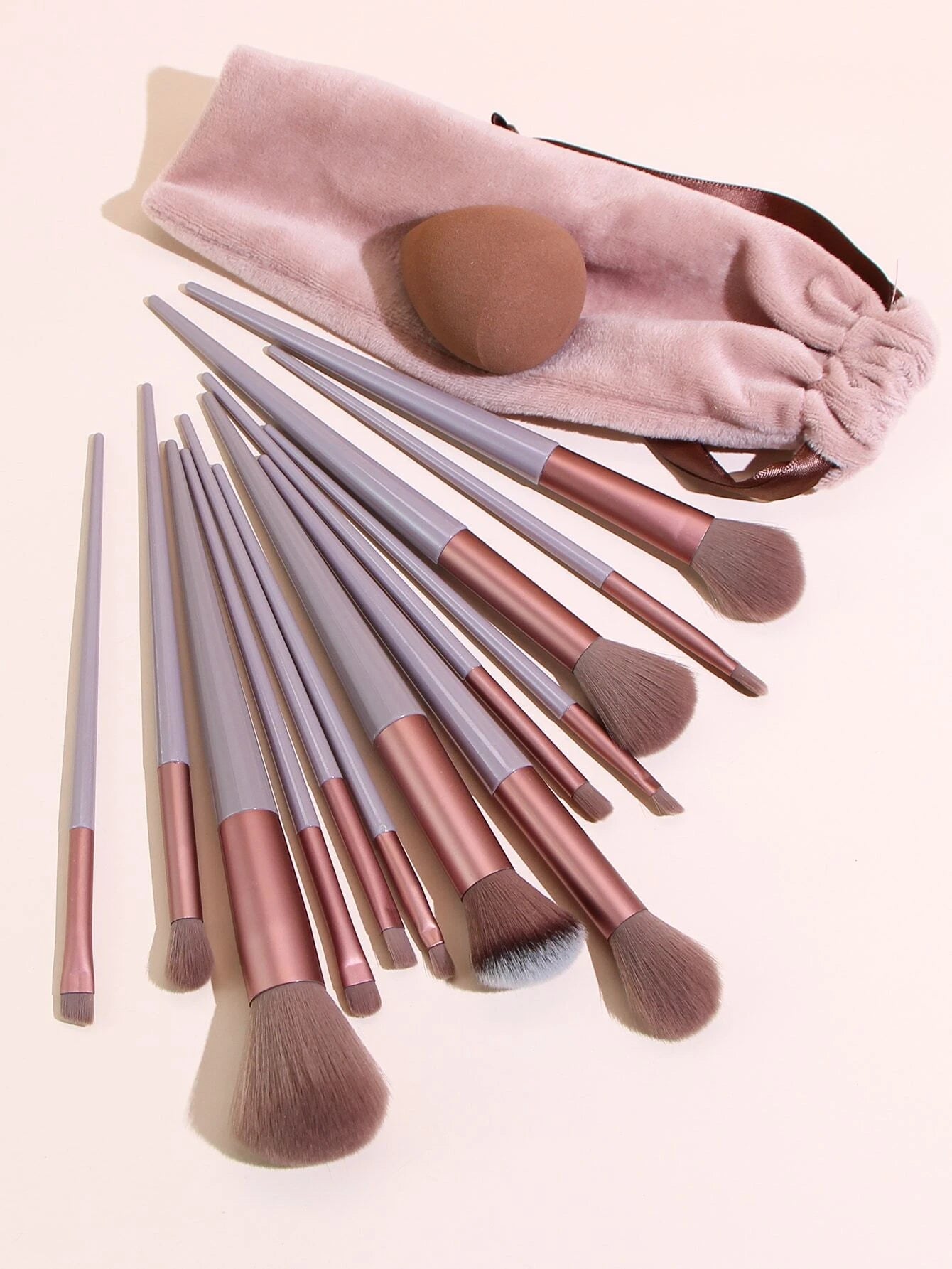 13pcs Makeup Brush Set Beauty Tools With Storage Bag Makeup Puff 1pc