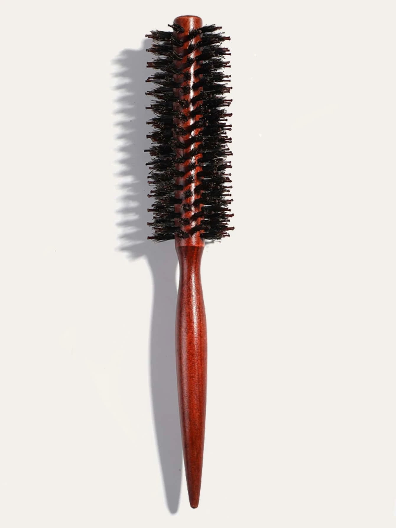 1pc Wooden Round Hair Brush For Blow Drying