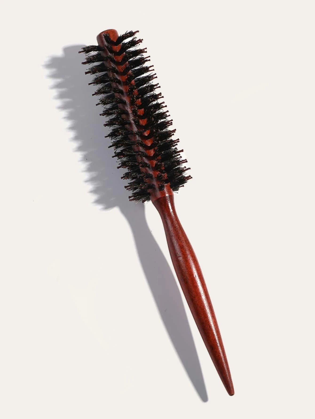 1pc Wooden Round Hair Brush For Blow Drying