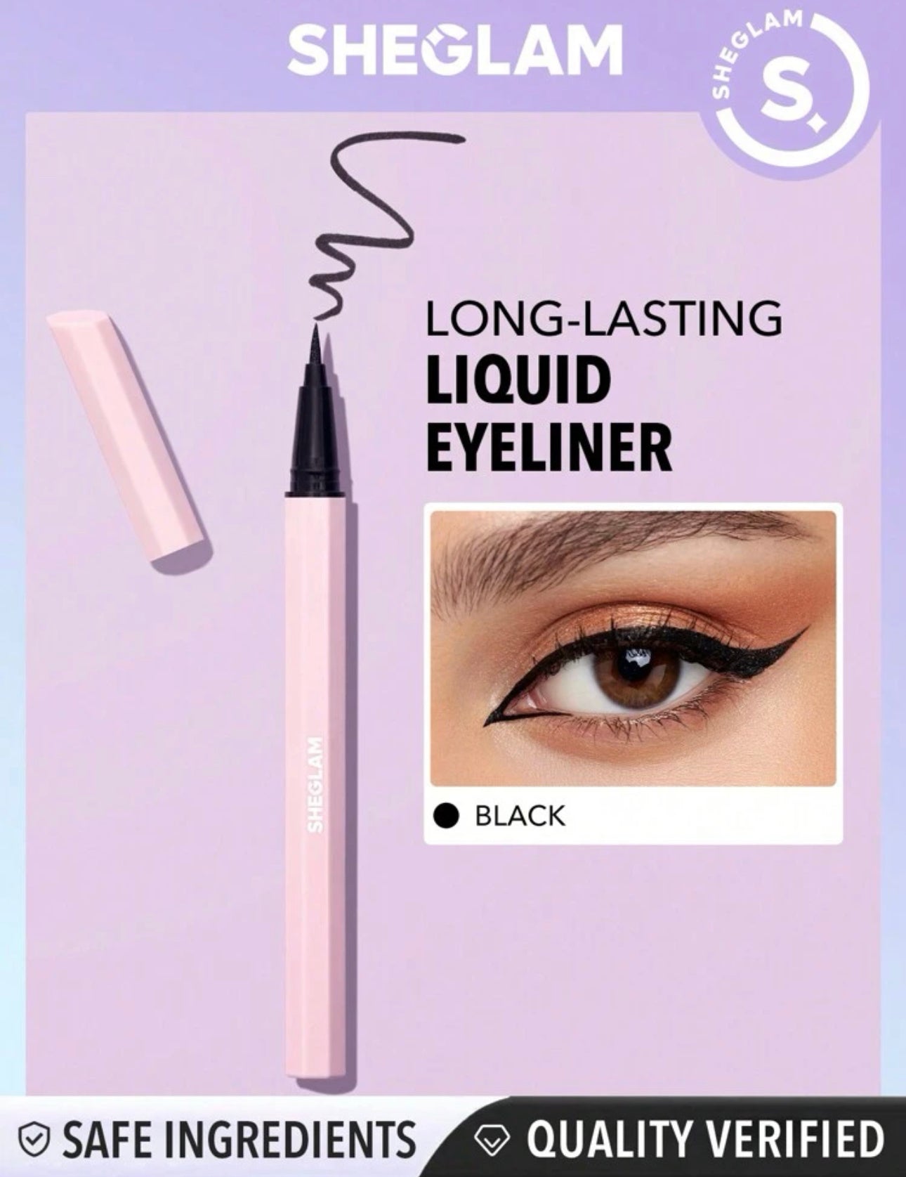 SHEGLAM Eternal Beauty Liquid Eyeliner-Black Waterproof