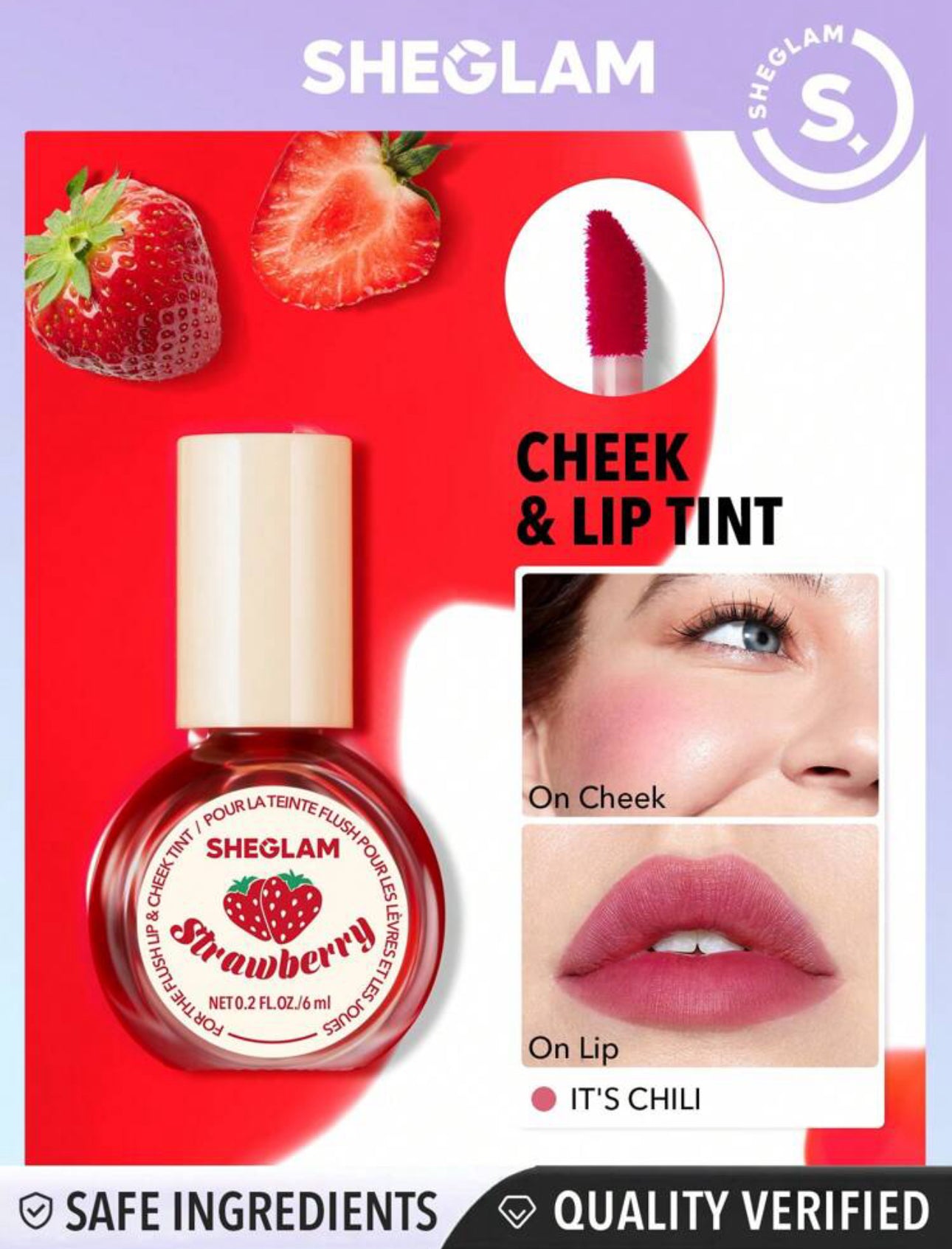 SHEGLAM For The Flush Lip & Cheek Tint-It's Chili Long-Lasting