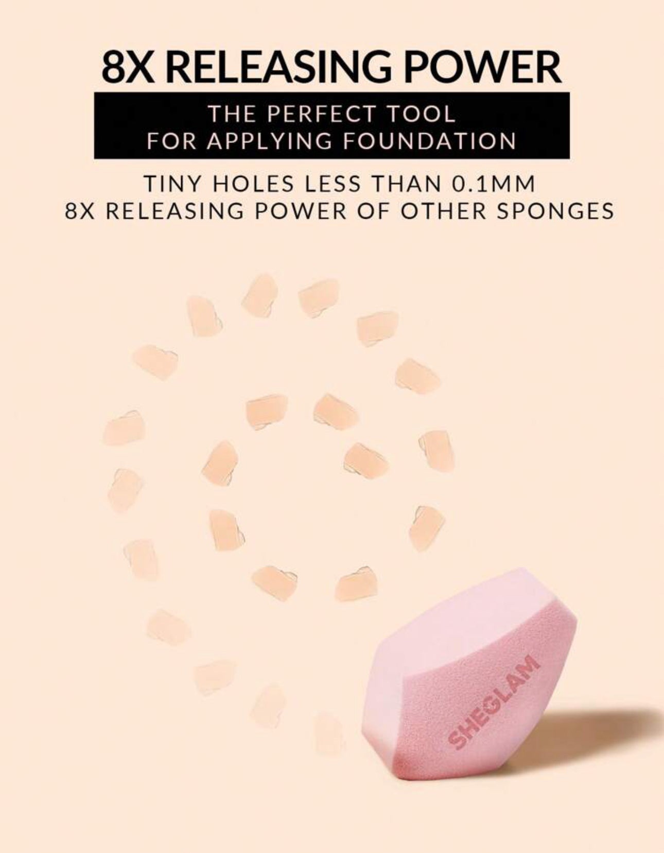 SHEGLAM Multi-Faceted Makeup Sponge-Pink Soft Makeup Blender