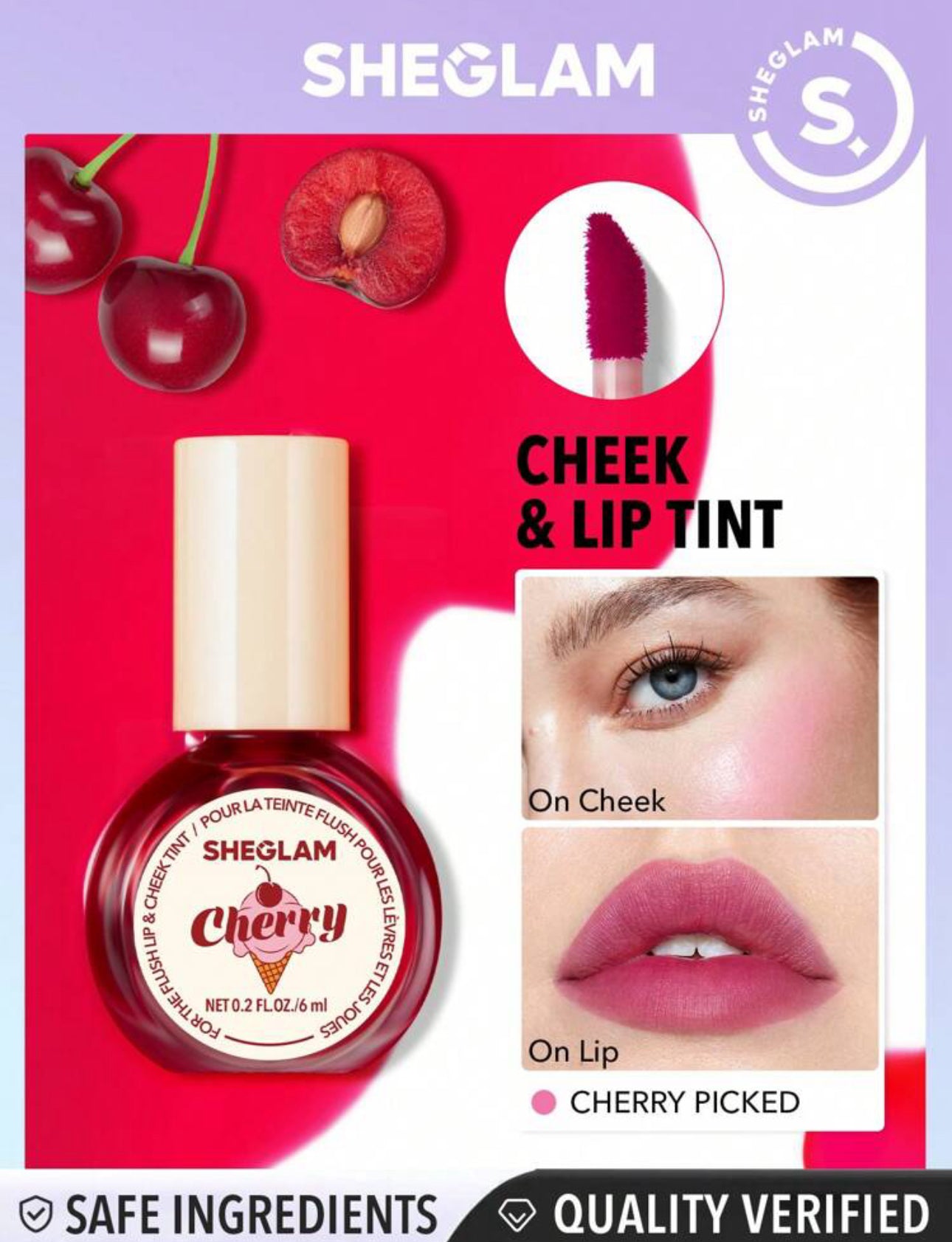 SHEGLAM For The Flush Lip & Cheek Tint-It's Chili Long-Lasting