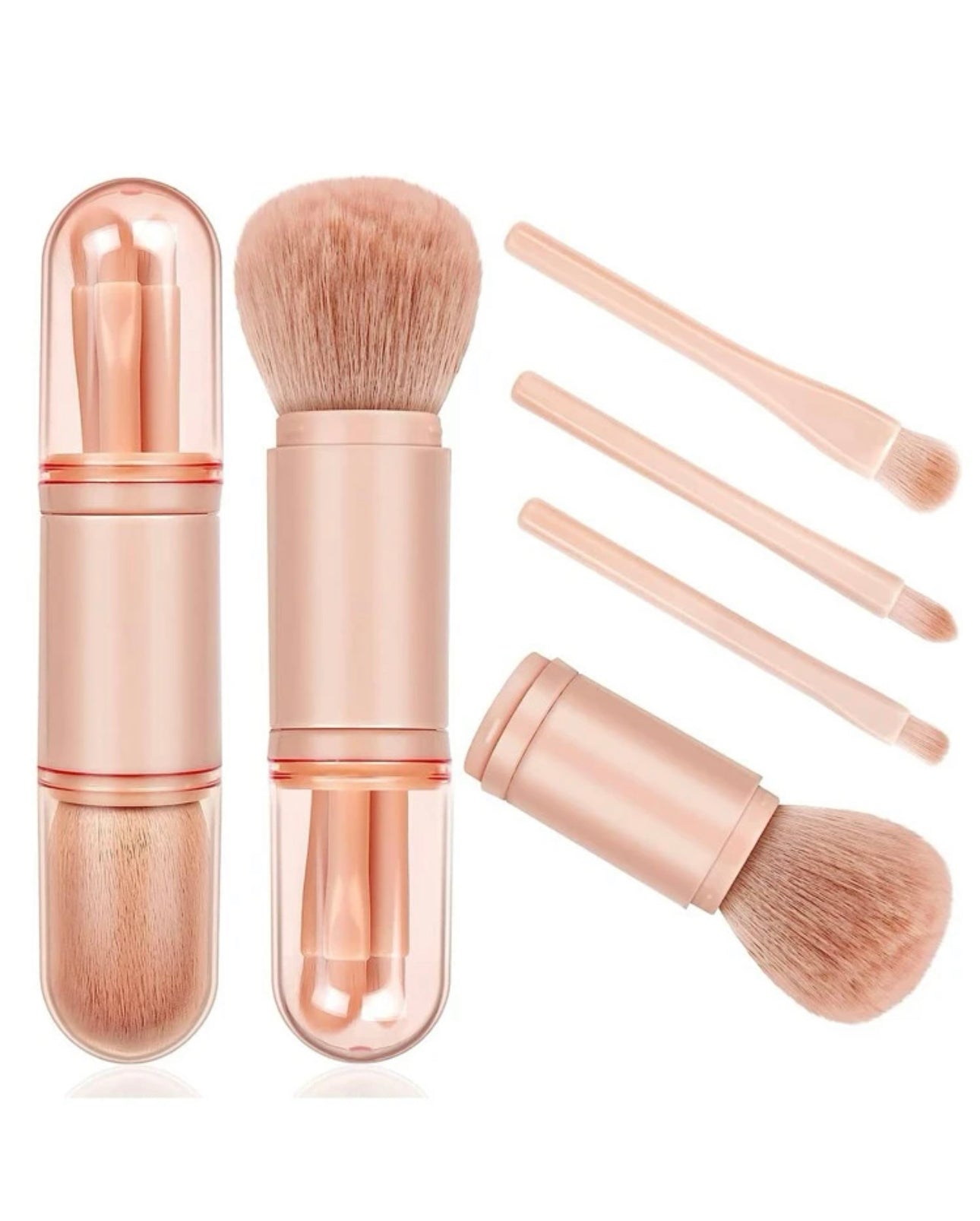 Travel Makeup Brush Set, 4-in-1 makeup brush