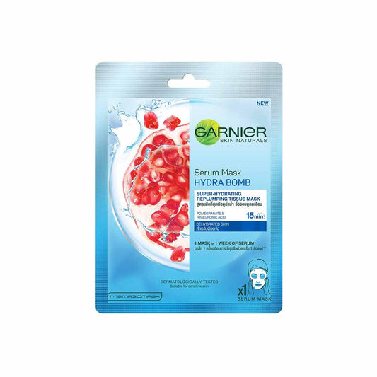 Garnier Hydra Bomb Pomegranate Super-Hydrating & Replumping Tissue Mask for Dehydrated Skin