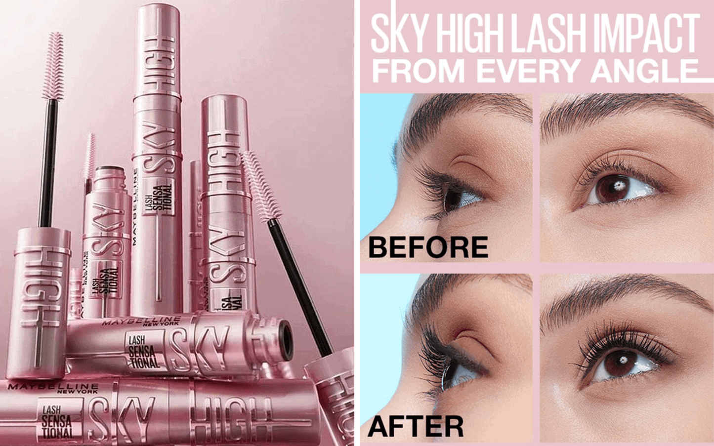 Maybelline New York Lash Sensational Sky High Mascara - Volumizing & Lengthening Black